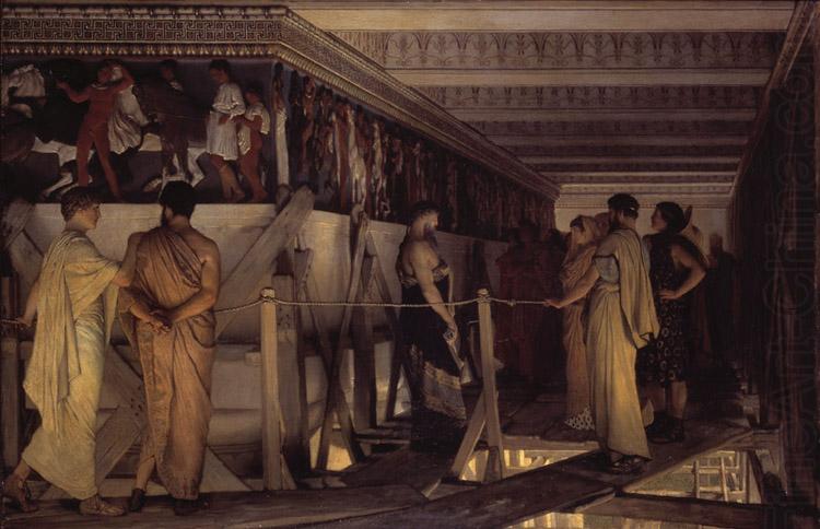 Alma-Tadema, Sir Lawrence Phidias Showing the Frieze of the Parthenon to his Friends (mk23) china oil painting image